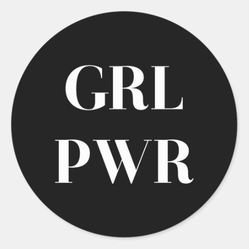 GRL PWR CLASSIC ROUND STICKER
