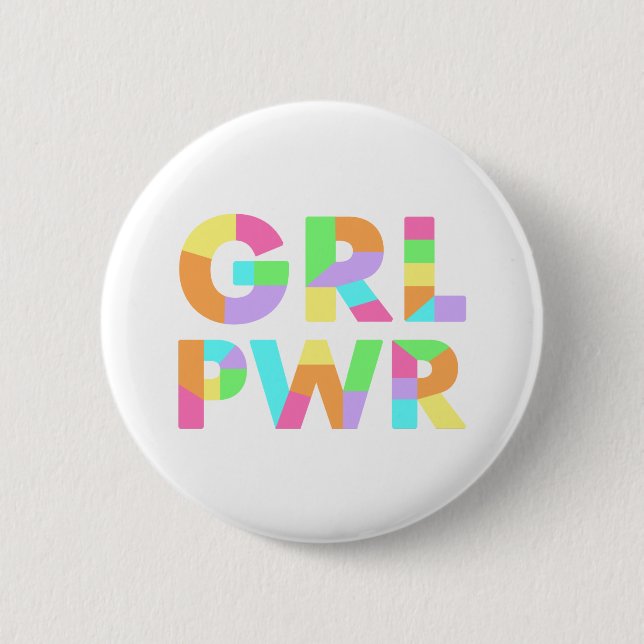 GRL PWR Colorful Button (Front)