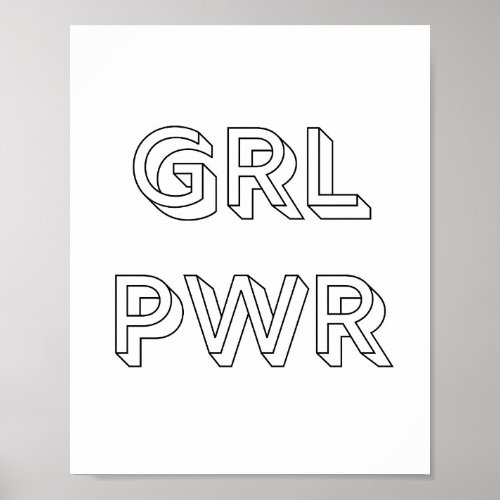 GRL PWR Girl Power Poster