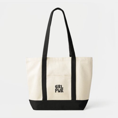 GRL PWR Girl Power Typography Art Tote Bag