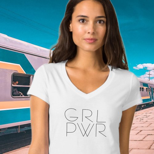GRL PWR Modern Bold Typography T_Shirt