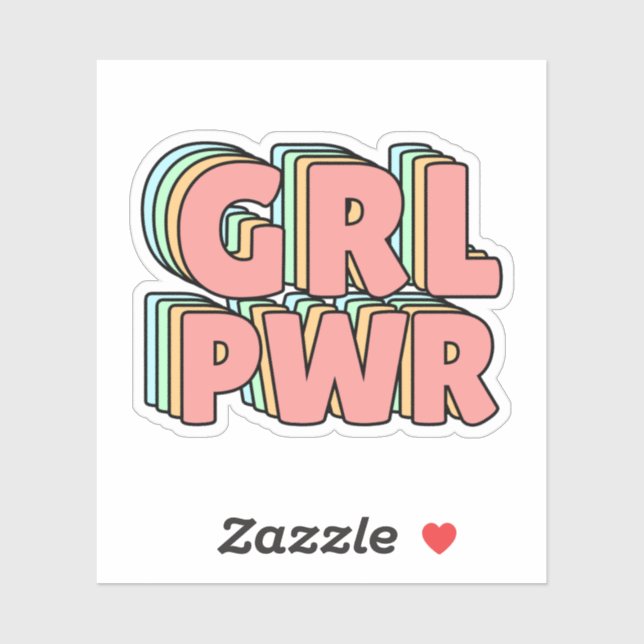 GRL PWR Pastel Sticker (Sheet)