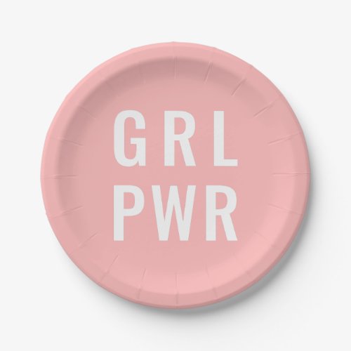 GRL PWR Rose Paper Plates