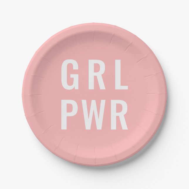 GRL PWR Rose Paper Plates (Front)