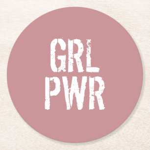 GRL PWR - ROUND PAPER COASTER