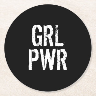 GRL PWR - ROUND PAPER COASTER