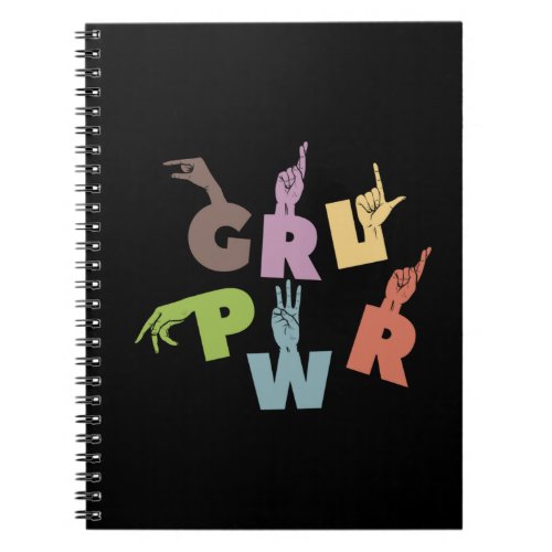 GRL PWR  Sign Language Teachers Interpreter  ASL Notebook