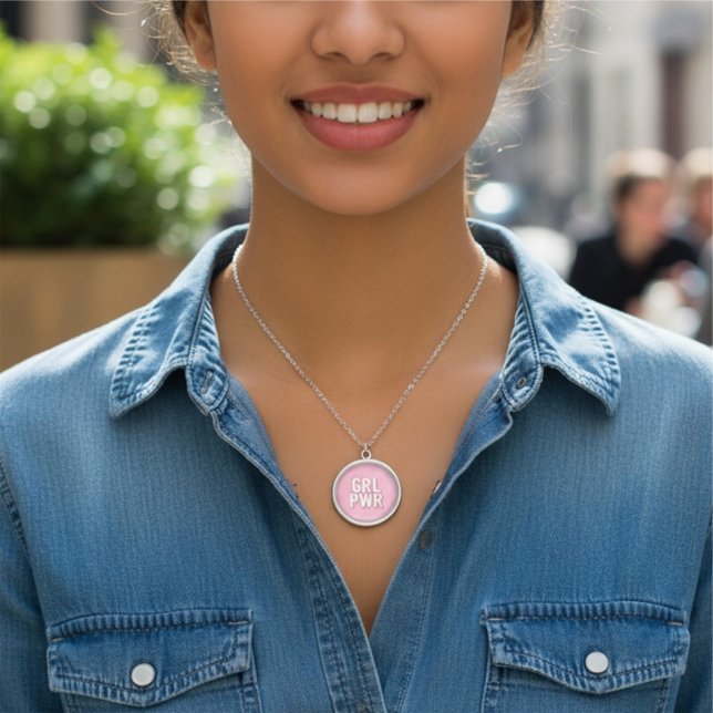 GRL PWR SILVER PLATED NECKLACE (Creator Uploaded)