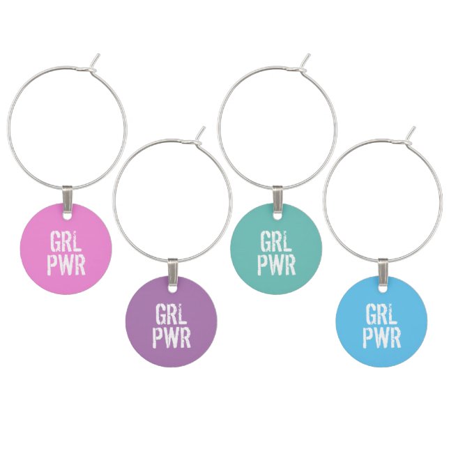GRL PWR - WINE CHARM (Staggered)