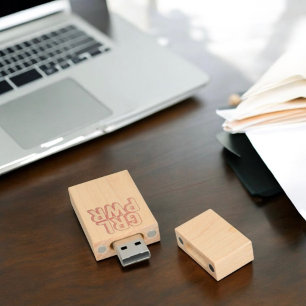 GRL PWR WOOD FLASH DRIVE