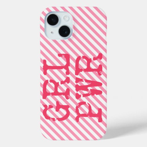 GRLPWR Girl Power _ Fun Hot Pink Typography iPhone 15 Case