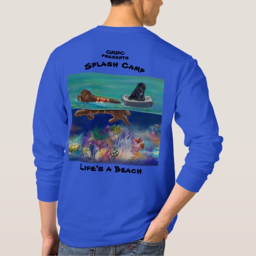 GRNC Splash blue with Brown Newf T_Shirt