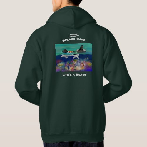 GRNC Splash Landseer dark green hoodie