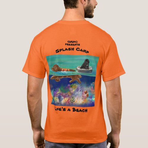 GRNC Splash Orange with Brown T_Shirt
