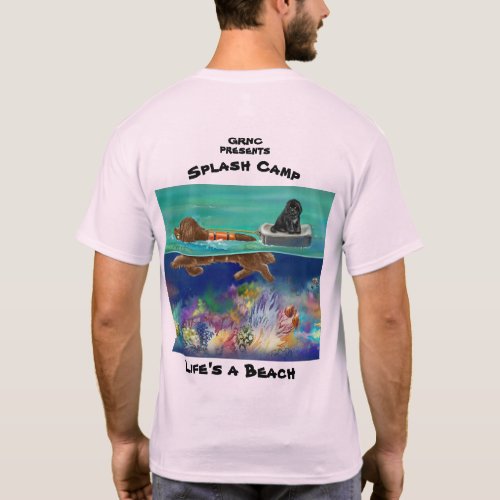 GRNC Splash Pink Brown Newf T_Shirt