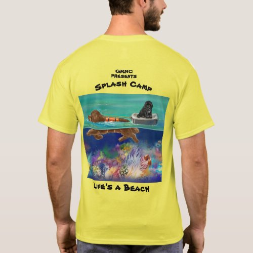 GRNC Splash Yellow with Brown Newf T_Shirt