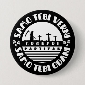 Grobari Partizan Crno Beli  Button