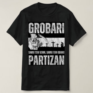 Grobari Partizan Crno Beli T-Shirt