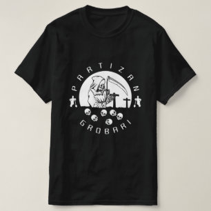 Grobari Partizan Crno Beli T-Shirt