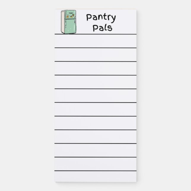 Groceries Go Glam: Magnetic Lists That Pop Magnetic Notepad (Front)