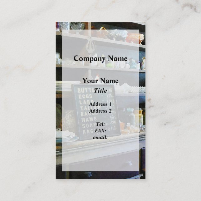 Groceries in General Store Business Card (Front)
