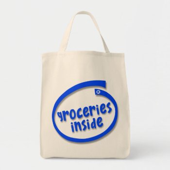Groceries Inside Tote Bag by wackymedia at Zazzle