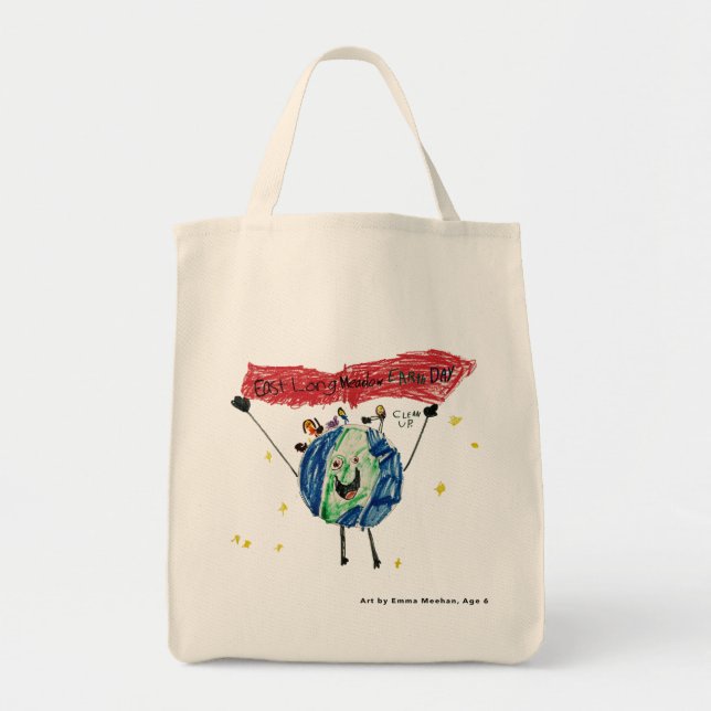 Grocery Bag, East Longmeadow Earth Day  Tote Bag (Front)