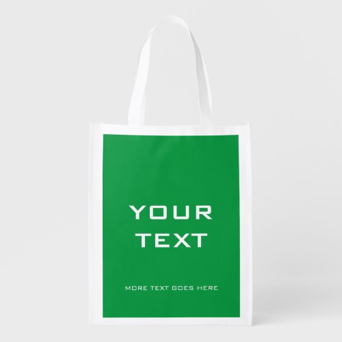 Grocery Bags Add Your Text Company Logo Here