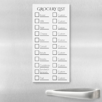 Grocery Checklist Create Your Own Custom One Magnetic Notepad by mensgifts at Zazzle