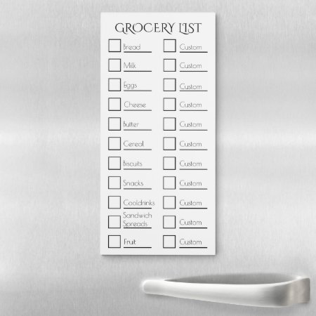 Grocery Checklist Create Your Own Custom One Magnetic Notepad