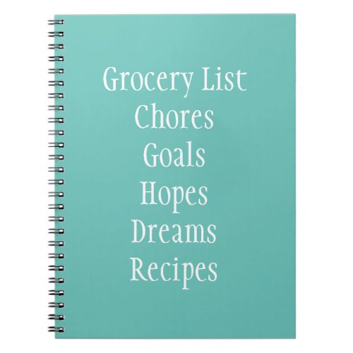 Grocery Chore Funny Hope Dream list Notebook
