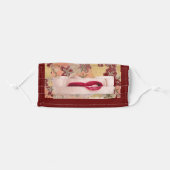 Grocery Day Again? Lifelike 'Bite my Lip' Abstract Adult Cloth Face Mask (Front, Folded)