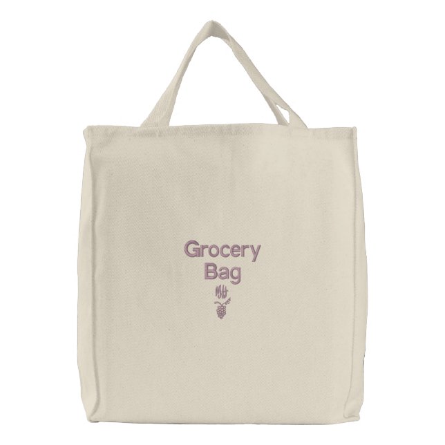 Grocery - Embroidered Bag (Front)