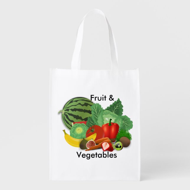 Grocery Fruit And Vegetable Bag (Front)