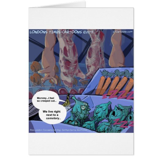 Grocery Graveyards Vegan Funny Cards (Front)