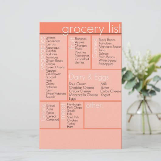 grocery list (Standing Front)