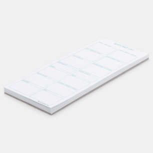 Grocery List by Category Magnetic Notepad