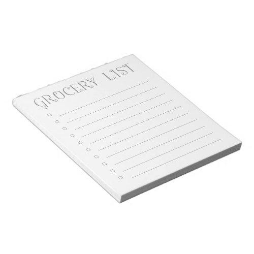 Grocery List  Check Boxes 40 Tear Away Pages Notepad