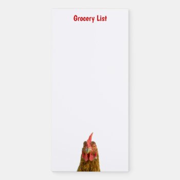 Grocery List Chicken Farm Animal Magnetic Notepad by stdjura at Zazzle