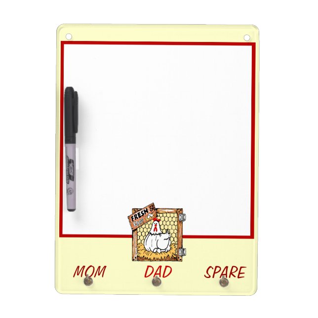 Grocery List Country Kitchen Dry Erase Board (Front)