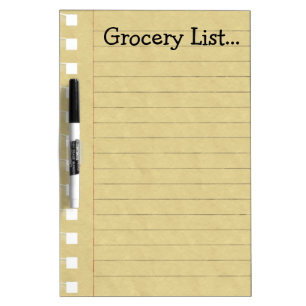 Grocery List Dry-Erase Board