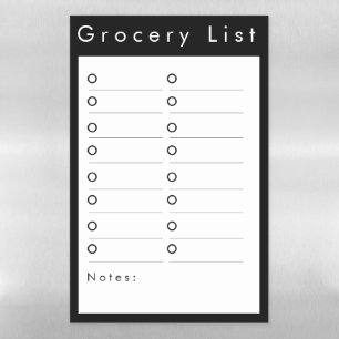 Grocery List - Dry Erase Fridge Magnet Magnetic Dry Erase Sheet