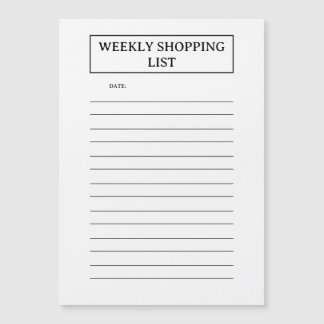 Grocery List Fridge Magnet