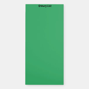 Grocery List Green Magnetic Notepad