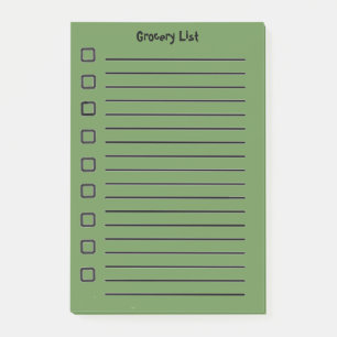 Grocery List Green Sticky Notes 2nd Edition