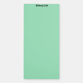 Grocery List Light Green Magnetic Notepad