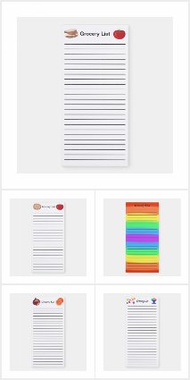 Grocery List Lined Notepads