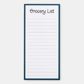 Grocery List Magnetic Note Pad