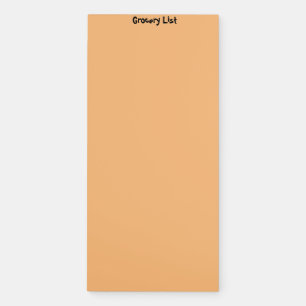Grocery List Orange Magnetic Notepad