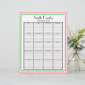 Grocery List Page, Personalized (Standing Front)